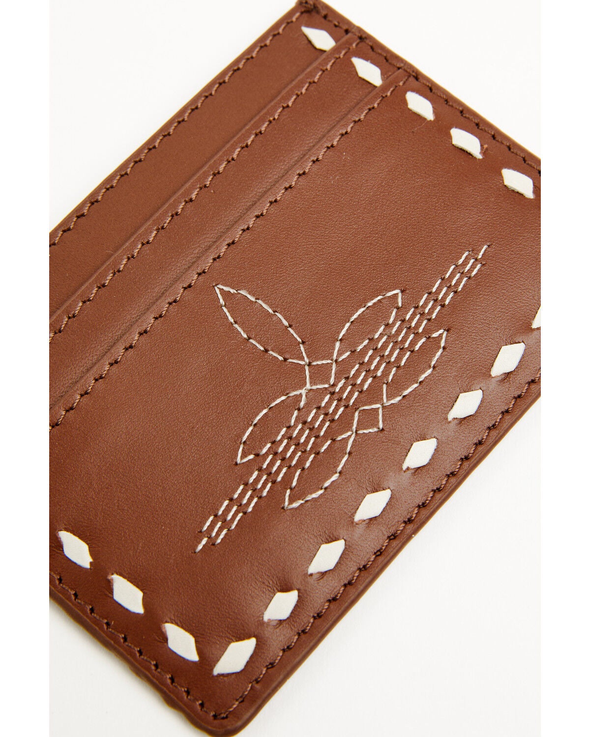 Image #2 - Shyanne Women's Lacie Boot Stitch Credit Card Wallet, Brown, hi-res
