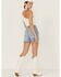 Free People Women's Maggie Kiss Me Distressed Shorts, Medium Wash, hi-res