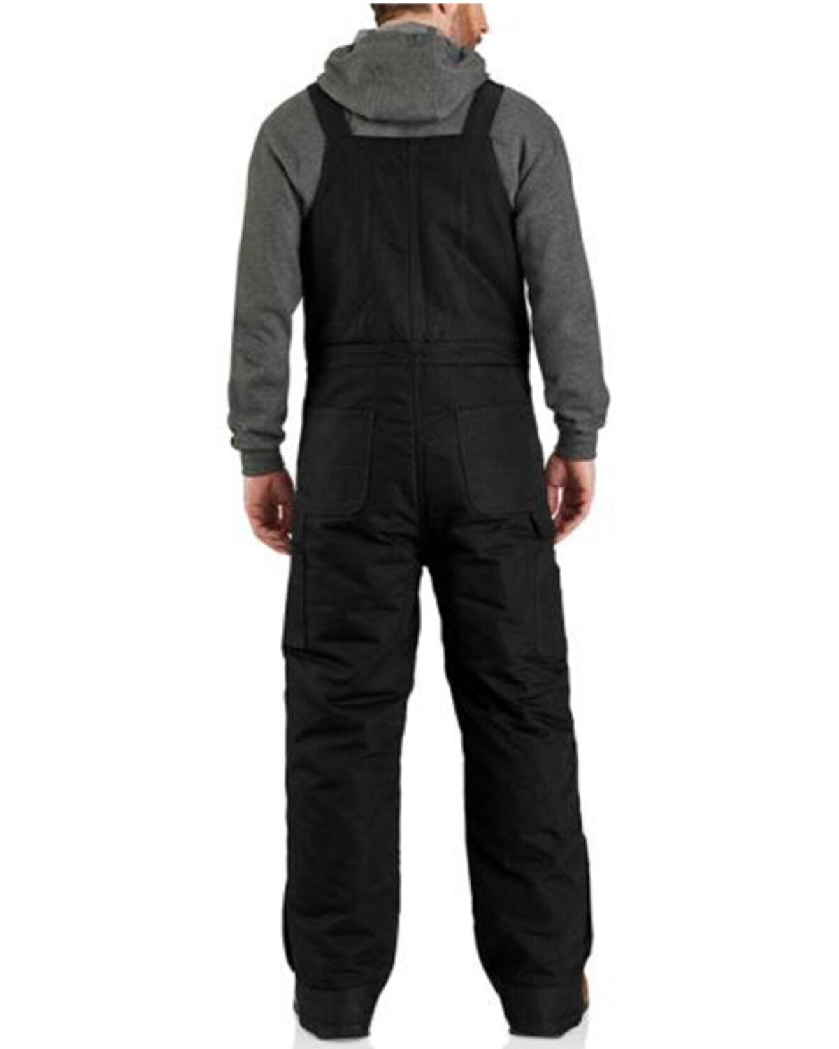 Image #2 - Carhartt Men's Loose Fit Firm Duck Insulated Work Overalls, Black, hi-res