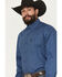 Image #2 - George Strait by Wrangler Men's Floral Print Long Sleeve Button-Down Stretch Western Shirt - Tall, Blue, hi-res
