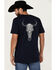 Image #1 - Cody James Men's Smoke Skull Short Sleeve Graphic T-Shirt, Navy, hi-res