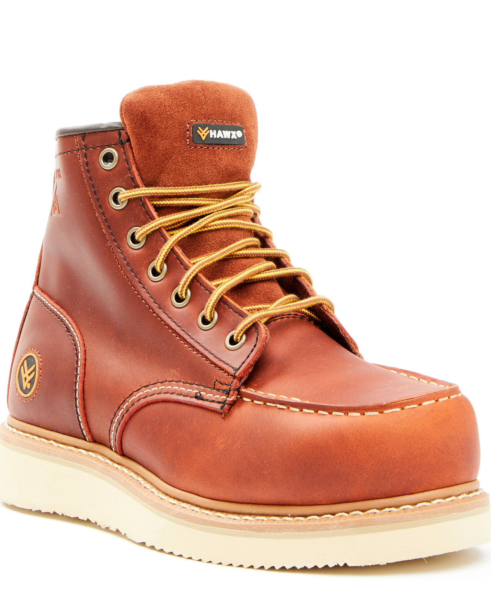 Image #1 - Hawx Women's Gradient Work Boots - Composite Toe, Brown, hi-res