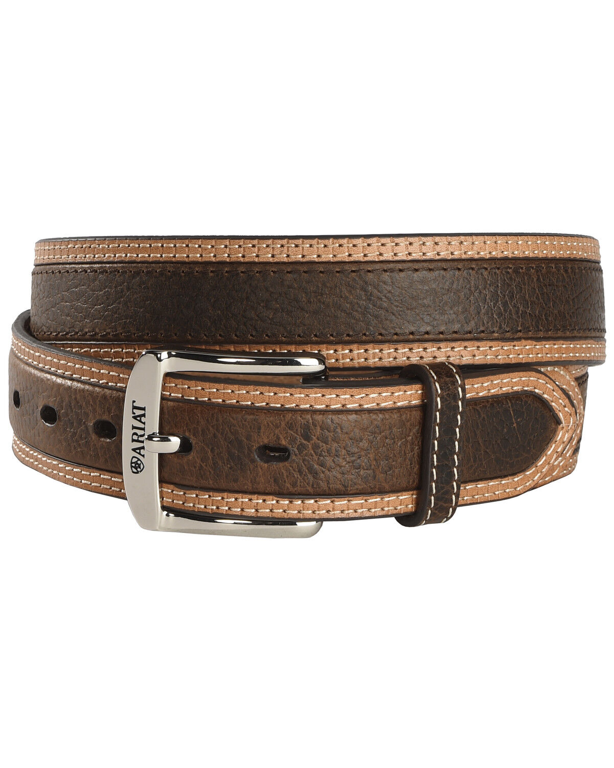 Image #1 - Ariat Men's Diesel Wheel Edge Belt, Brown, hi-res