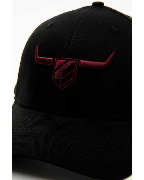 Image #2 - RANK 45® Men's Bullhorn Ball Cap, Black, hi-res