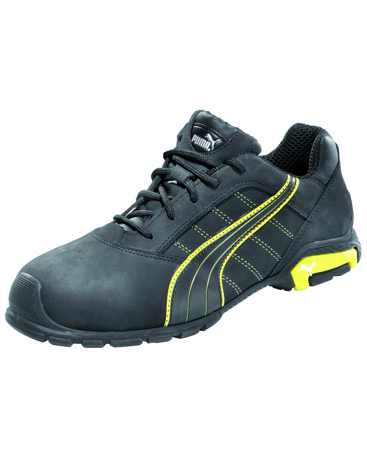 Image #1 - Puma Safety Men's Amsterdam Work Shoes - Aluminum Toe, Black, hi-res
