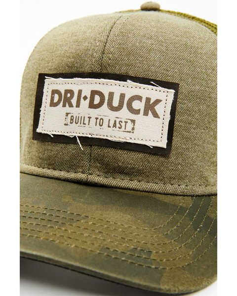 Image #2 - Dri-Duck Men's Olive & Camo Range Trucker Cap , Olive, hi-res