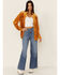 Image #2 - Wrangler Women's Old Gold Velvet Boyfriend Cut Long Sleeve Western Shirt, , hi-res