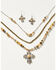 Image #1 - Shyanne Women's Champagne Chateau Cross Jewelry Set - 2 Piece, Multi, hi-res
