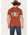 Image #4 - Rock & Roll Denim Men's Boot Barn Exclusive Longhorn Skull Short Sleeve Graphic T-Shirt, Rust Copper, hi-res