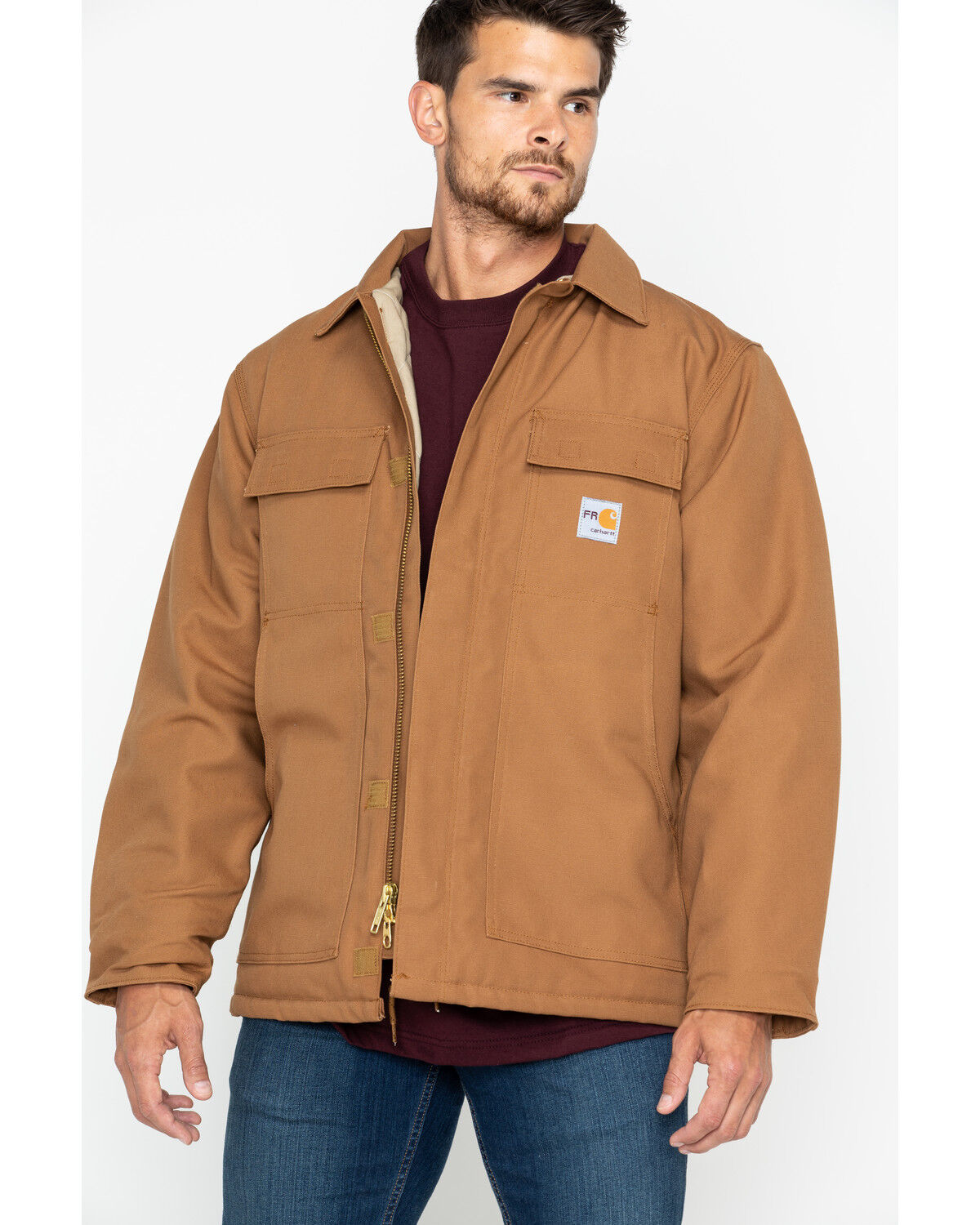 Image #1 - Carhartt Men's FR Duck Traditional Coat, Carhartt Brown, hi-res