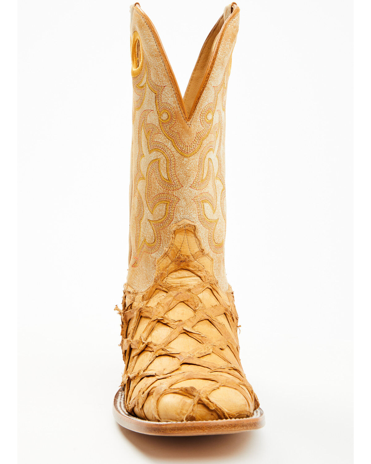 Image #4 - Cody James Men's Exotic Pirarucu Western Boots - Broad Square Toe, Yellow, hi-res