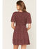 Image #4 - Angie Women's Polka Dot Flutter Sleeve Mini Dress, Brown, hi-res