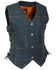 Image #1 - Milwaukee Leather Women's 6 Pocket Side Lace Denim Vest - 5X, Blue, hi-res