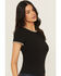 Image #2 - White Crow Women's Ribbed Whip Stitch Top, Black, hi-res