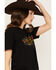 Image #2 - Ariat Women's Gothic Floral Logo Short Sleeve Graphic Tee, Black, hi-res