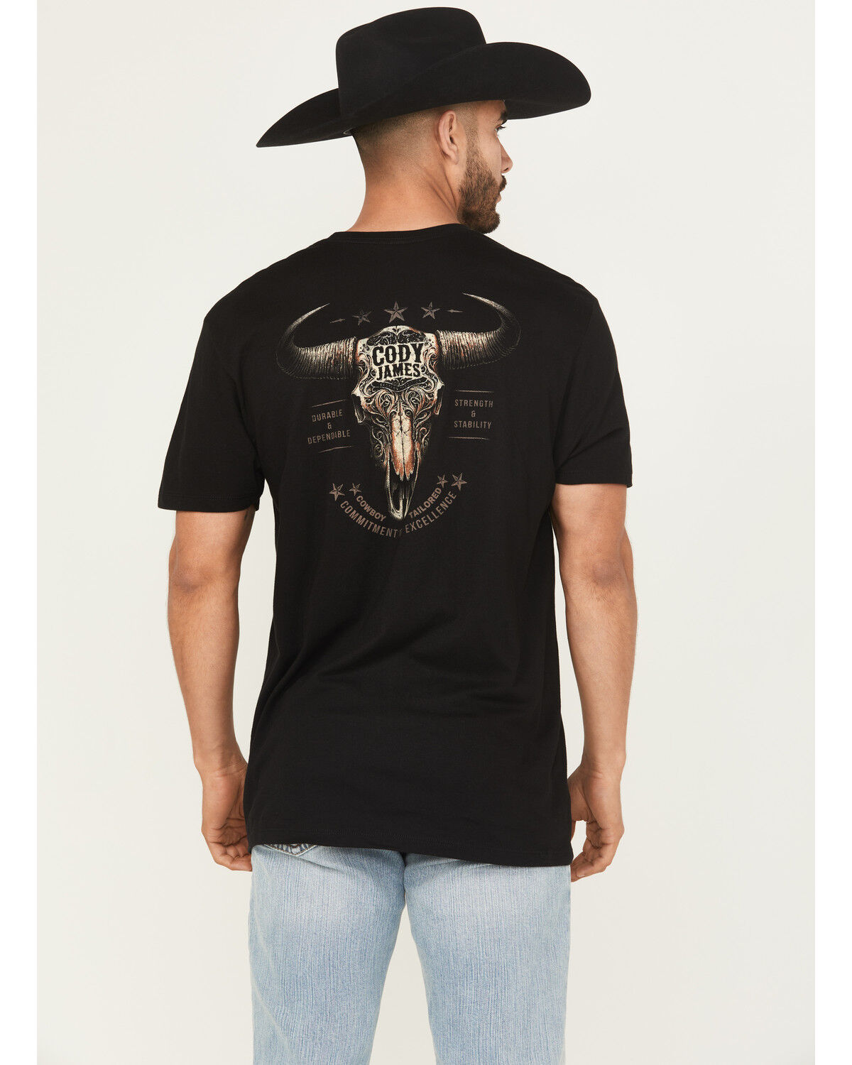 Image #1 - Cody James Men's Skull Bold Short Sleeve T-Shirt, Black, hi-res