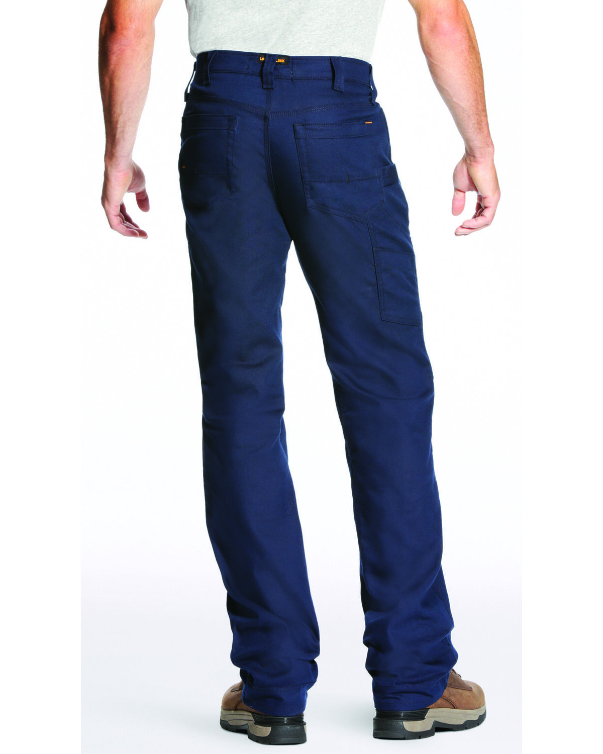 Image #1 - Ariat Men's Rebar M4 Stretch Canvas Utility Straight Pants, Navy, hi-res