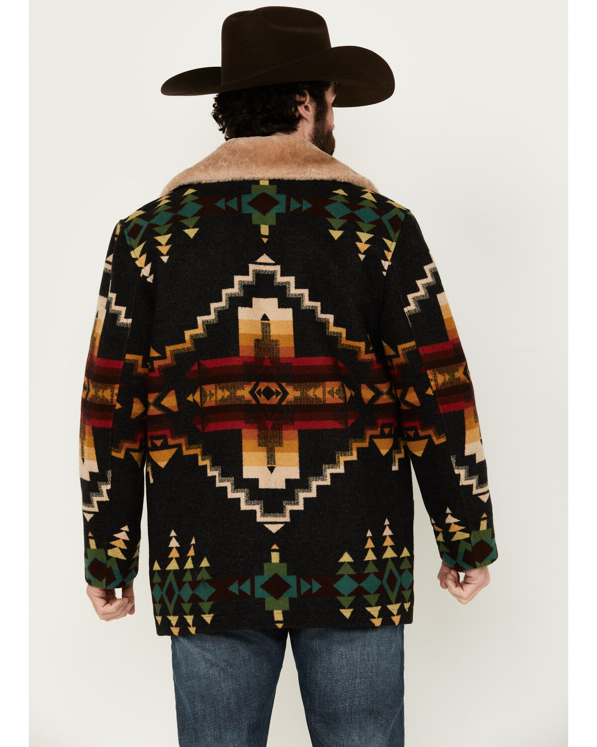 Image #4 - Pendleton Men's Brownsville Multicolored Print Coat, Black, hi-res