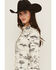 Image #2 - Wrangler x Lainey Wilson Women's Landscape Print Long Sleeve Snap Western Shirt, Cream, hi-res