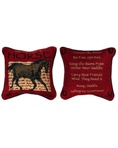 Manual Woodworkers Advice From A Horse Pillow, Red, hi-res