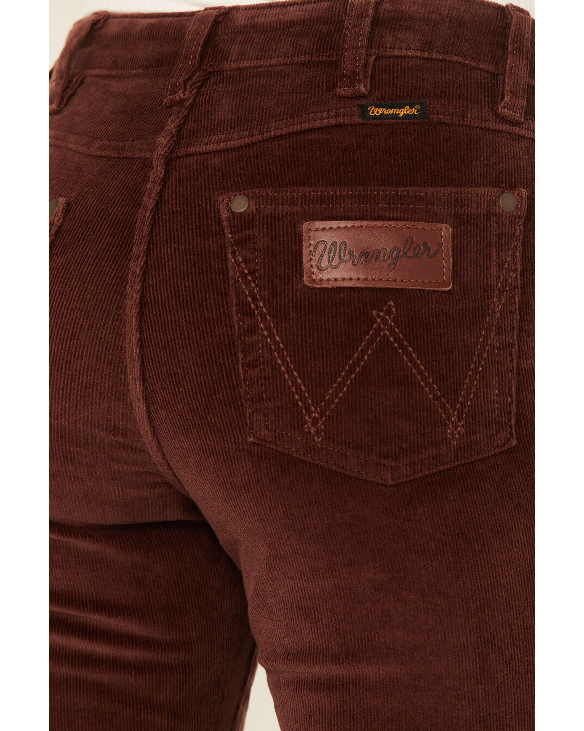 Image #4 - Wrangler Retro Women's Corduroy High Rise Stretch Trouser Jeans, Brown, hi-res