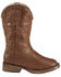 Image #2 - Roper Boys' Texson Boots - Broad Square Toe, Brown, hi-res