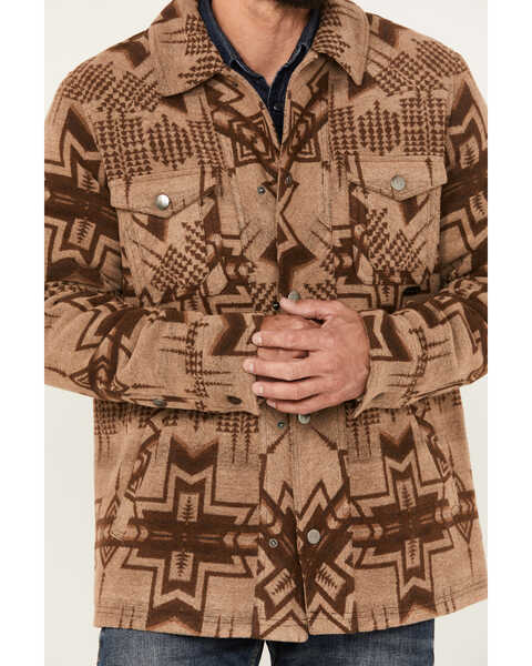 Image #3 - Powder River Outfitters by Panhandle Men's Commander Multicolor Snap Wool Jacket, Tan, hi-res