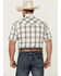 Image #4 - Ely Walker Men's Plaid Print Short Sleeve Pearl Snap Western Shirt, White, hi-res