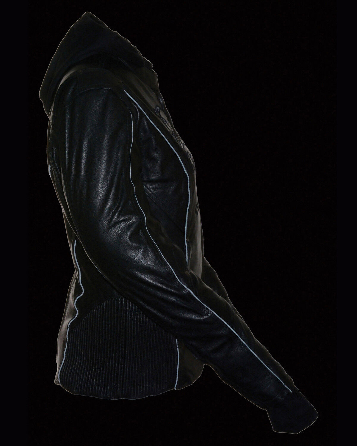 Image #6 - Milwaukee Leather Women's 3/4 Leather Jacket With Reflective Tribal Detail - 4X, , hi-res
