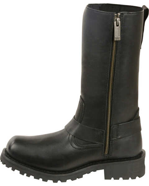 Image #2 - Milwaukee Leather Men's 11" Classic Harness Boots - Square Toe - Wide, Black, hi-res