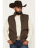 Image #1 - RANK 45&reg; Men's Buck Tonal Southwestern Softshell Vest, Brown, hi-res