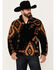 Image #1 - Hooey Men's Southwestern Print Fleece Pullover , Black, hi-res