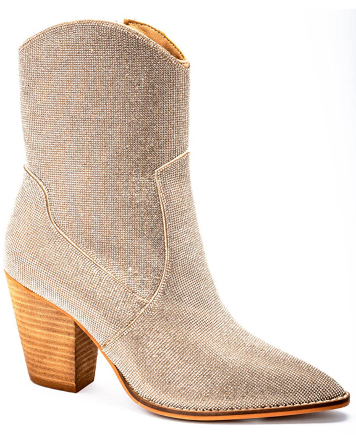 Image #1 - Hey Girl by Corkys Women's Selfie Fashion Booties - Round Toe, Nude, hi-res