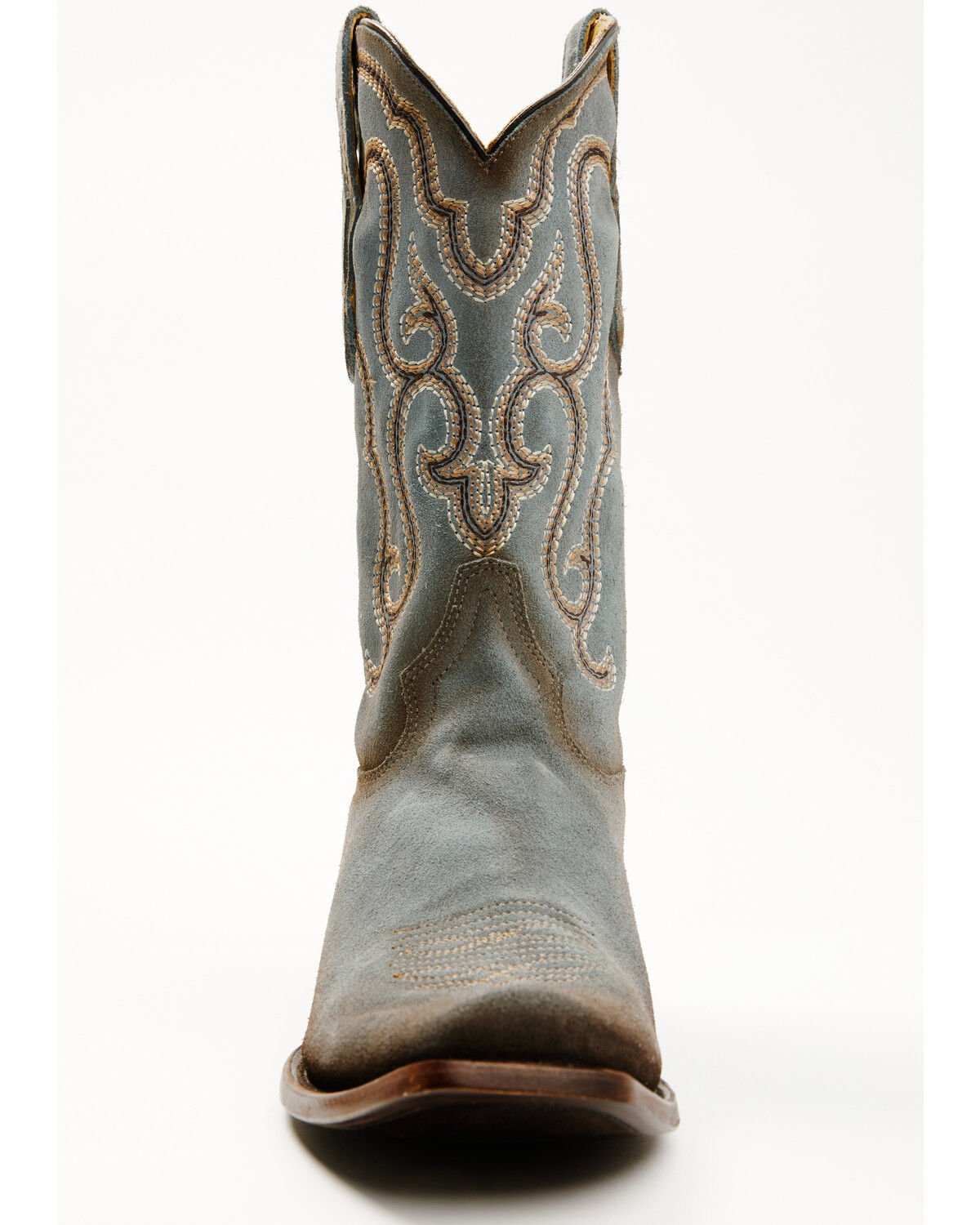 Image #4 - Corral Men's Suede Western Boots - Square Toe, Blue, hi-res