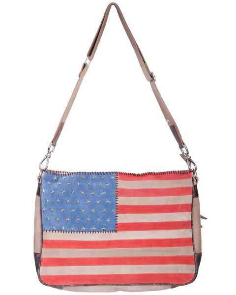 Image #1 - Scully Women's Studded Patriotic Crossbody Bag, Patriotic, hi-res