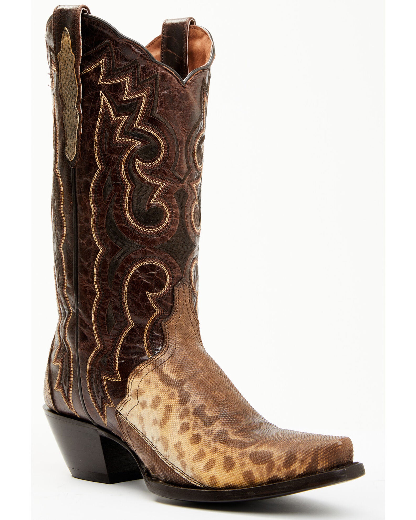 Dan Post Women's Karung Exotic Snake Western Boots Snip Toe