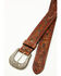 Image #2 - Cody James Men's Alligator Print Leather Belt, Brown, hi-res