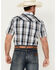 Image #4 - Cowboy Hardware Men's Hermosillo Gradient Plaid Print Short Sleeve Pearl Snap Western Shirt, Black, hi-res