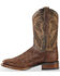 Image #3 - Dan Post Men's Alamosa Full Quill Ostrich Western Boots - Broad Square Toe, Chocolate, hi-res