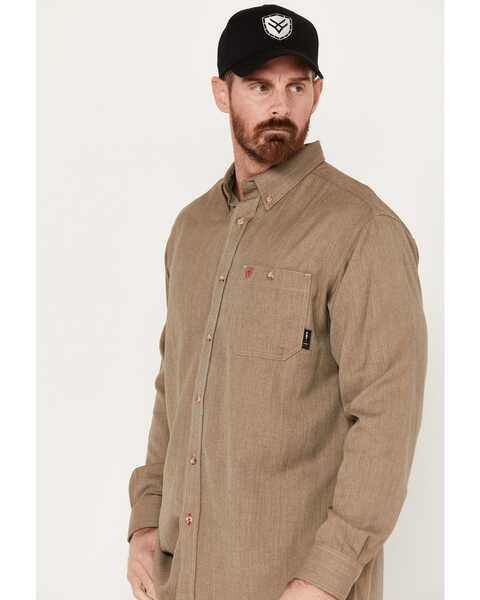Image #2 - Ariat Men's FR Air Inherent Solid Long Sleeve Button Down Work Shirt, , hi-res
