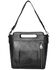 Montana West Women's Black & White Leather Hand Tooled Hair-on Concealed Carry Hobo Handbag, Black, hi-res