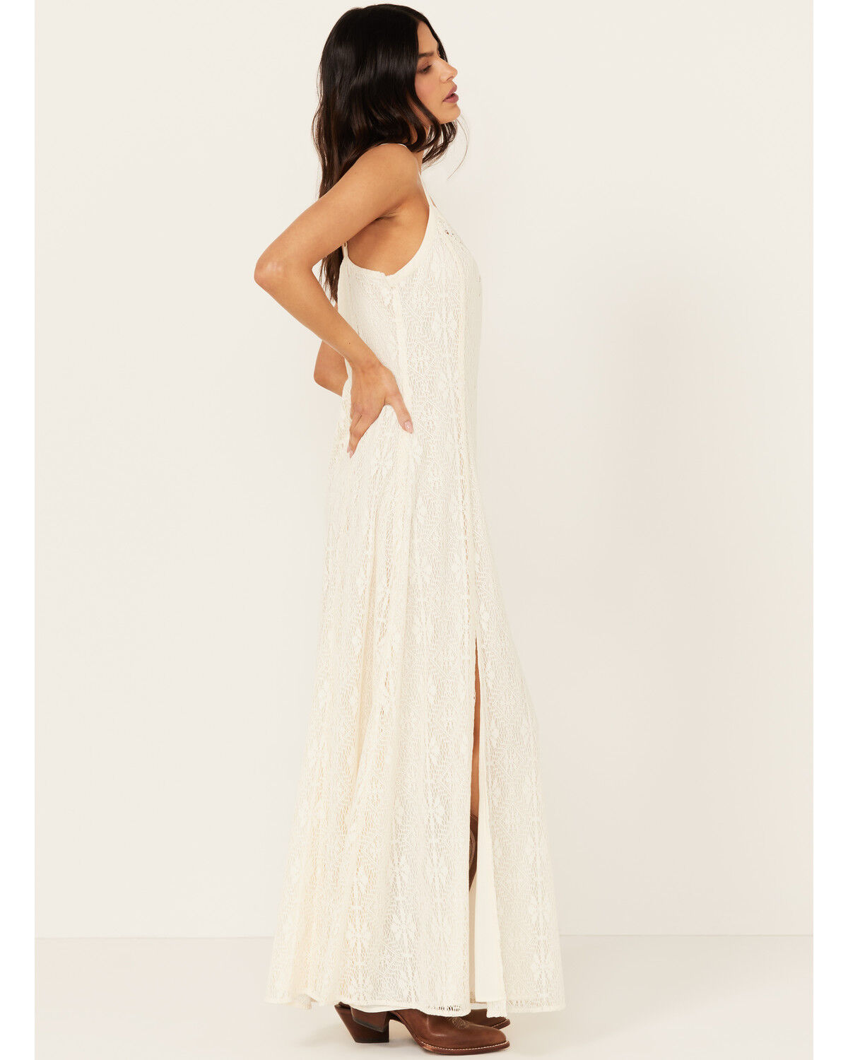 Image #3 - Idyllwind Women's Wyn Maxi Lace Slip Dress, Ivory, hi-res