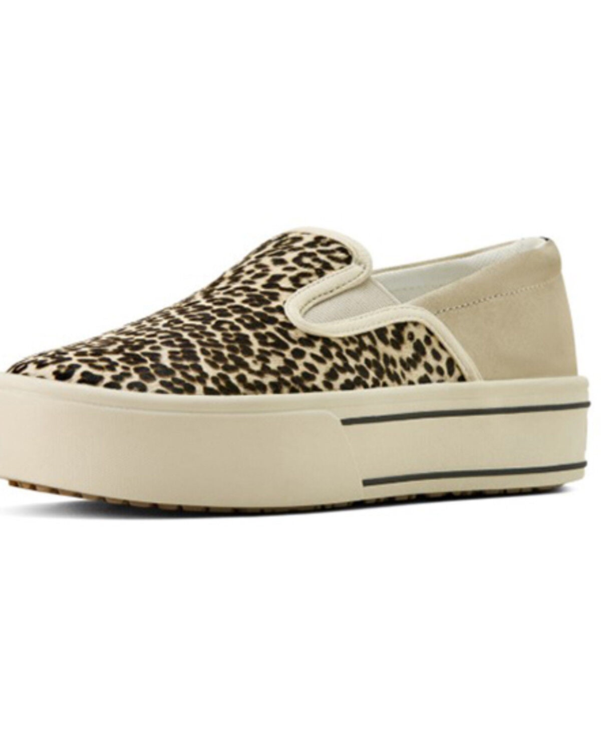 Image #3 - Ariat Women's Skylar Leopard Print Hair-On Slip-On Casual Shoes, Cheetah, hi-res