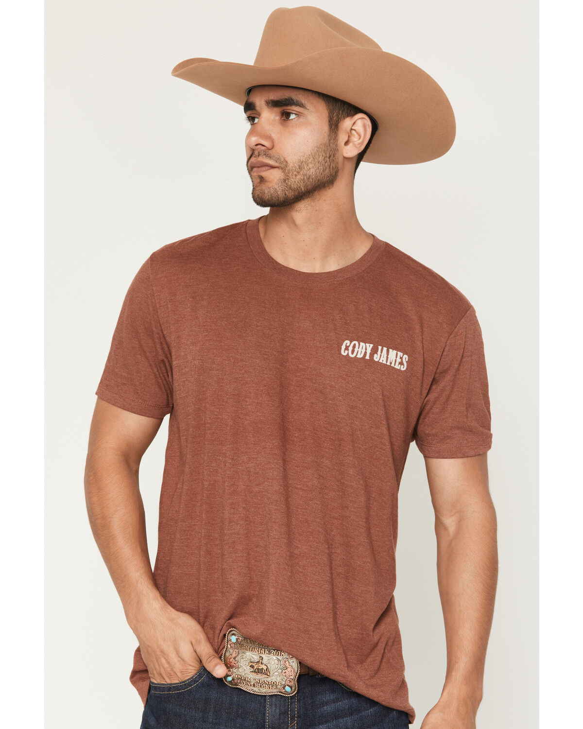 Image #2 - Cody James Men's Steerhead Short Sleeve Graphic T-Shirt, Rust Copper, hi-res