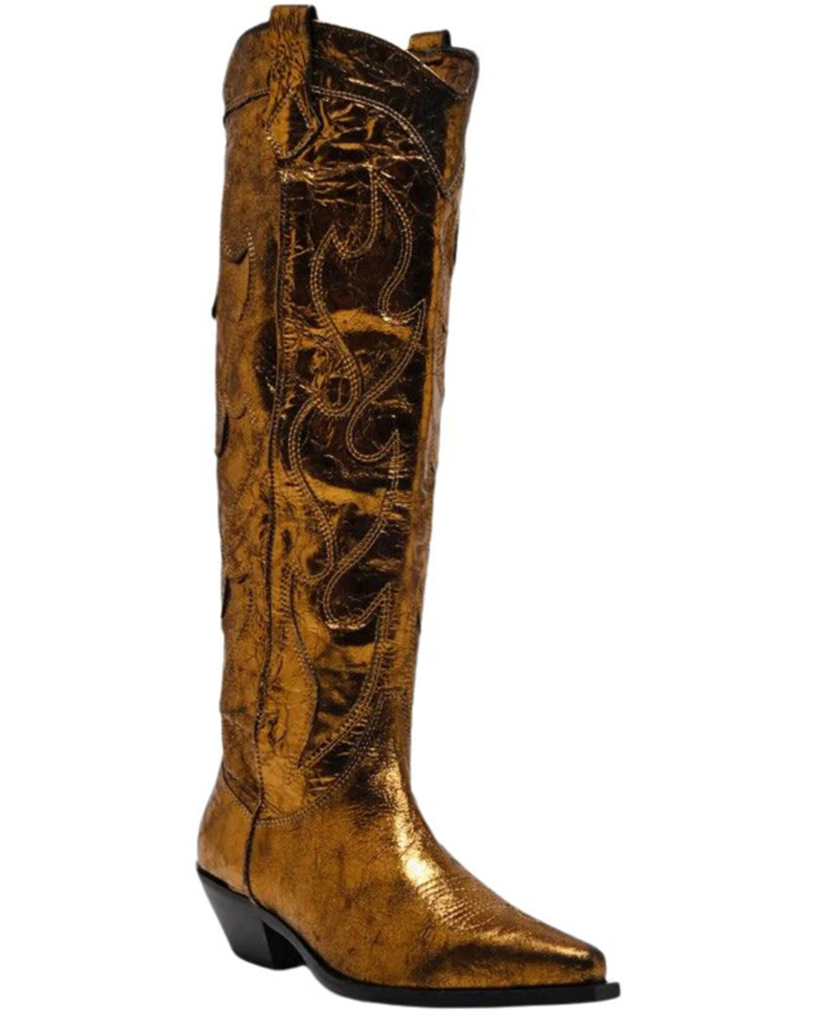 Free People Moody Metallic Cowboy 7.5 Bronze