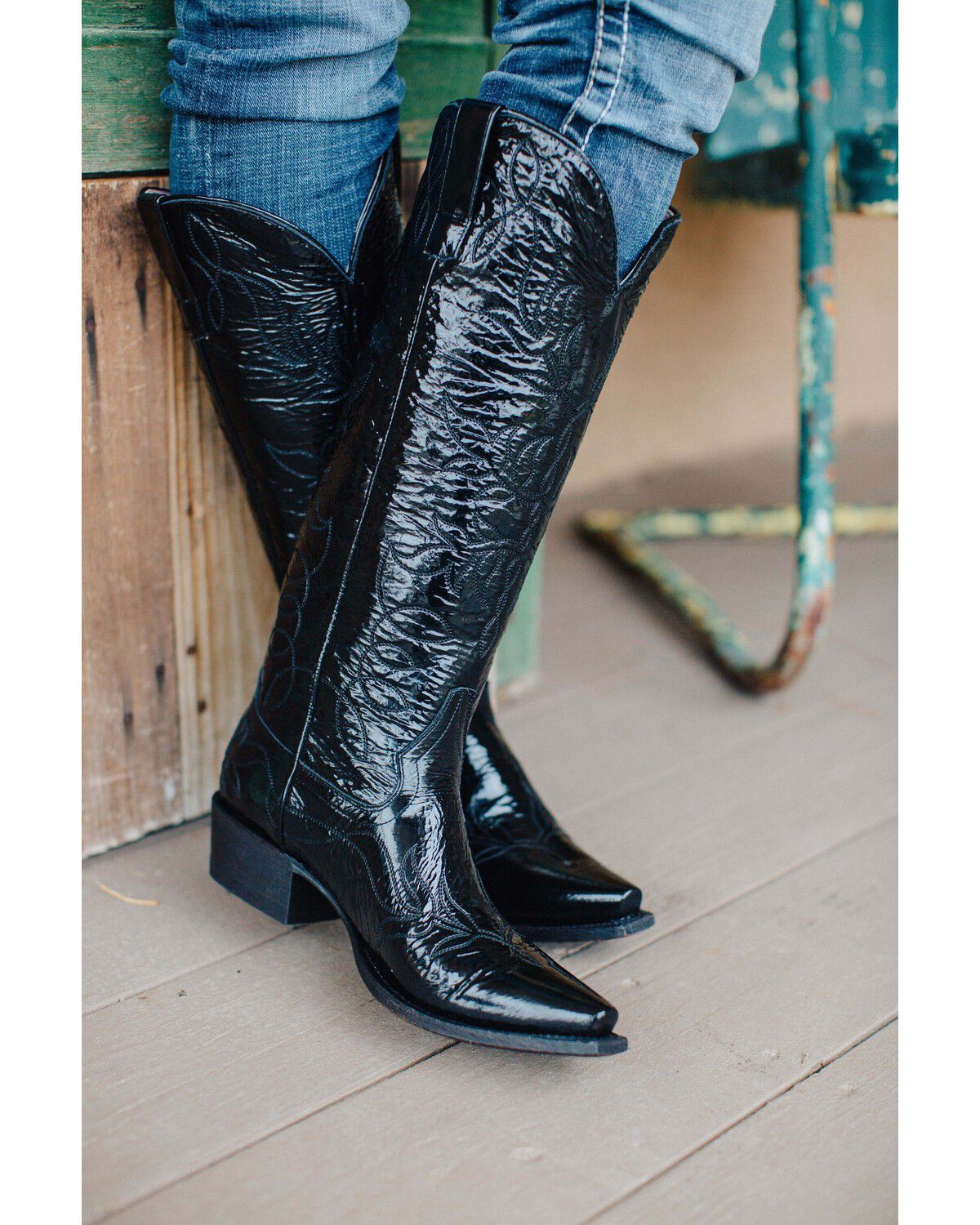 Image #8 - Miss Macie Women's Pitty Pat Western Boots - Snip Toe, Black, hi-res