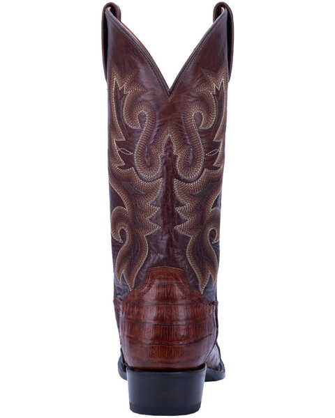 Image #4 - Dan Post Men's Bayou Exotic Caiman Western Boots - Square Toe, Brown, hi-res