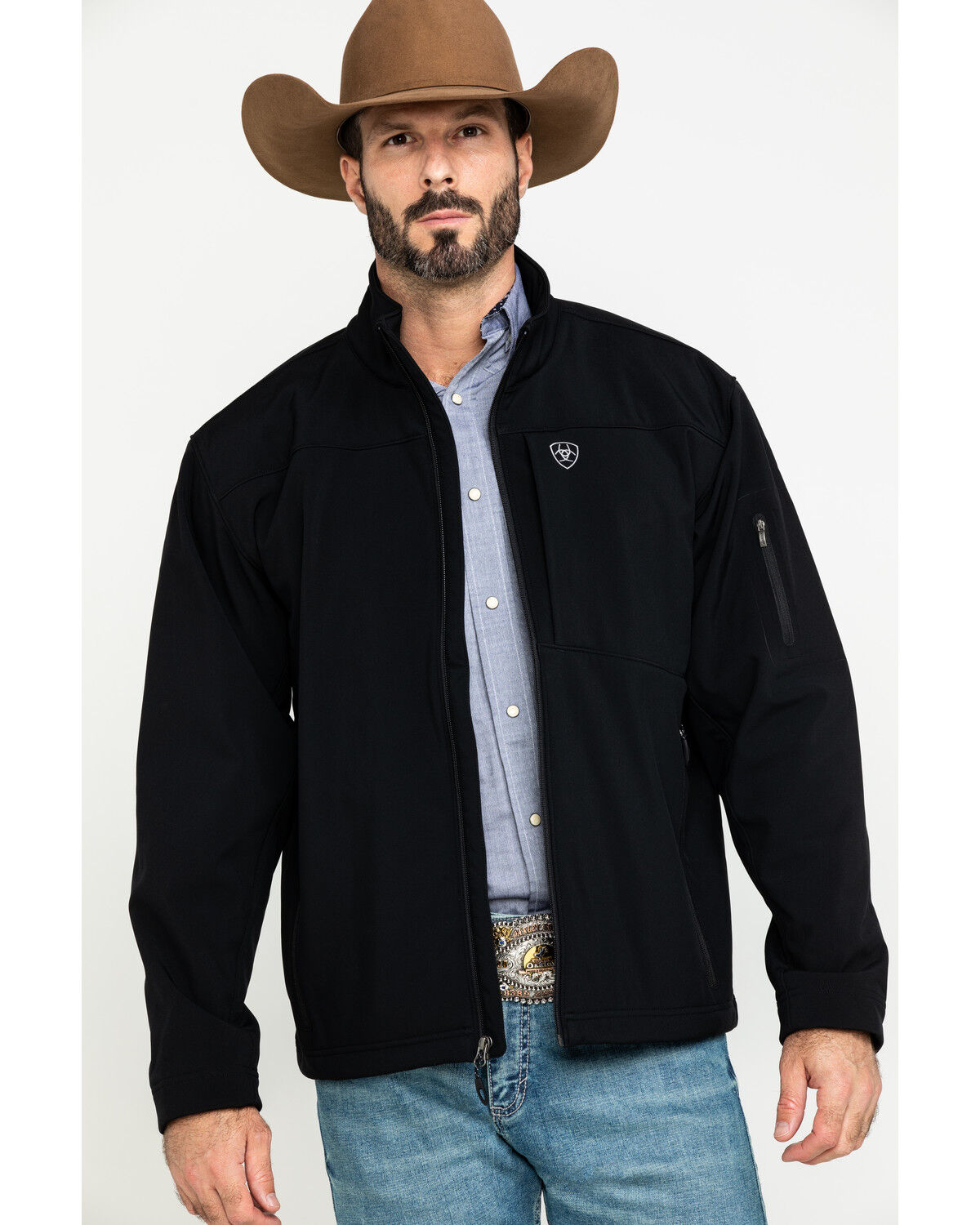 Image #1 - Ariat Men's Vernon 2.0 Softshell Jacket - Big & Tall, Black, hi-res