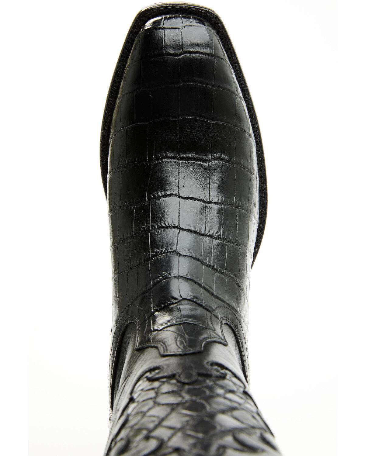 Image #6 - Tony Lama Men's Nile Lightwood Exotic Caiman Western Boots - Square Toe, Black, hi-res