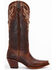 Image #2 - Shyanne Women's Mariel Floral Embroidered Studded Concho Western Boots - Snip Toe, Brown, hi-res